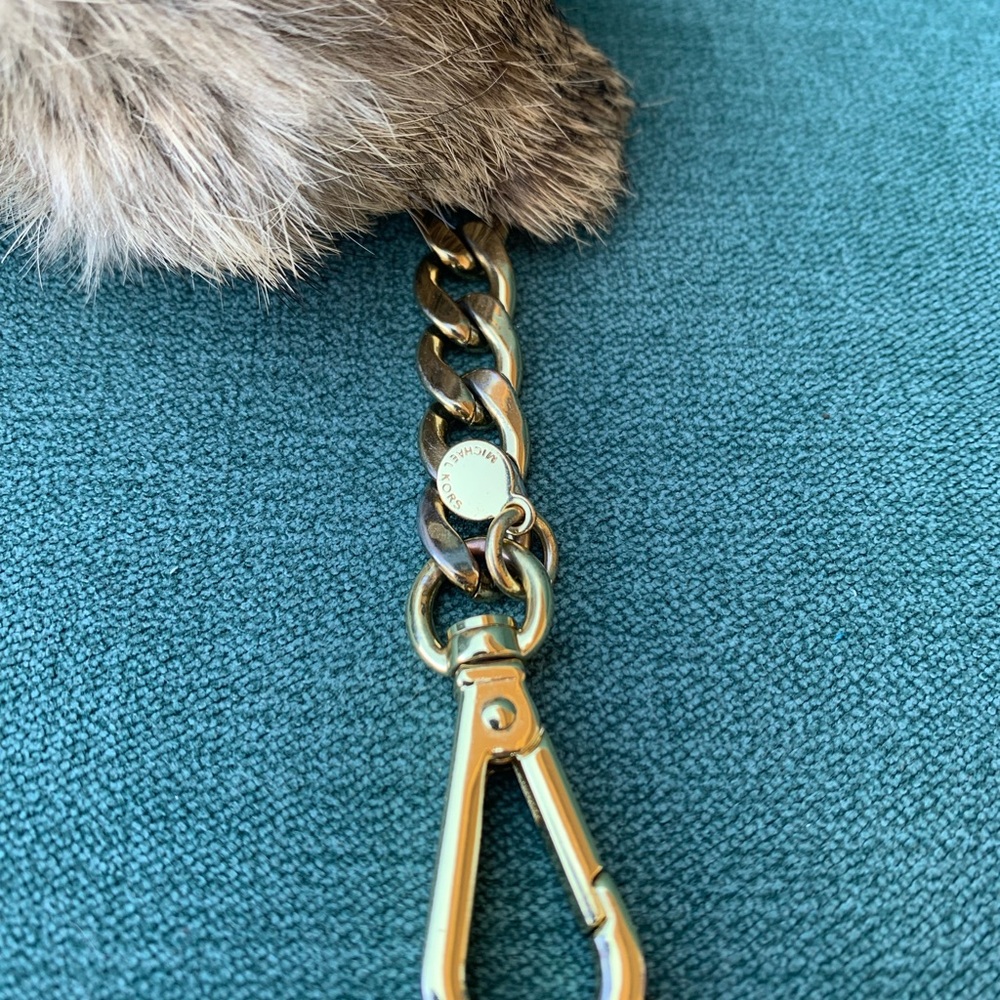 Fur Bag Charm with Gold Chain - Picture 7 of 9